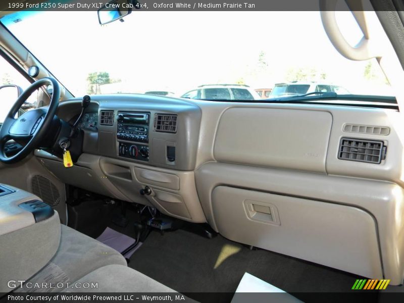 Oxford White / Medium Prairie Tan 1999 Ford F250 Super Duty XLT Crew Cab 4x4