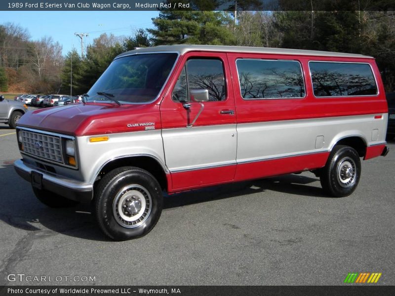  1989 E Series Van Club Wagon Cargo Medium Red