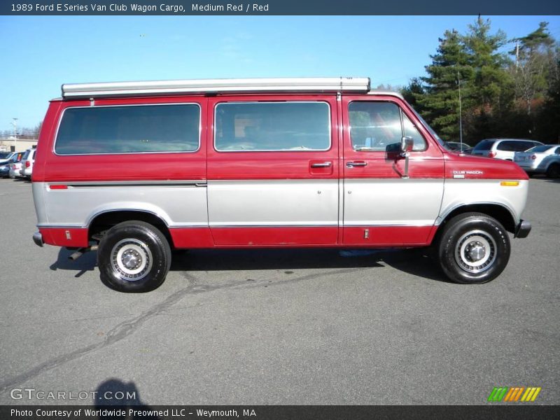Medium Red / Red 1989 Ford E Series Van Club Wagon Cargo