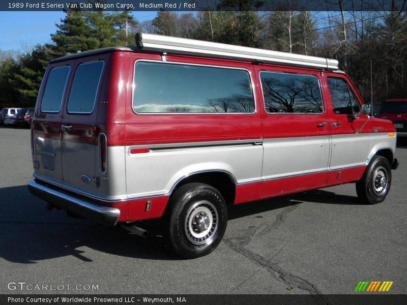 Medium Red / Red 1989 Ford E Series Van Club Wagon Cargo