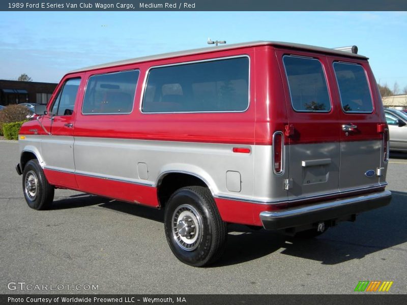 Medium Red / Red 1989 Ford E Series Van Club Wagon Cargo