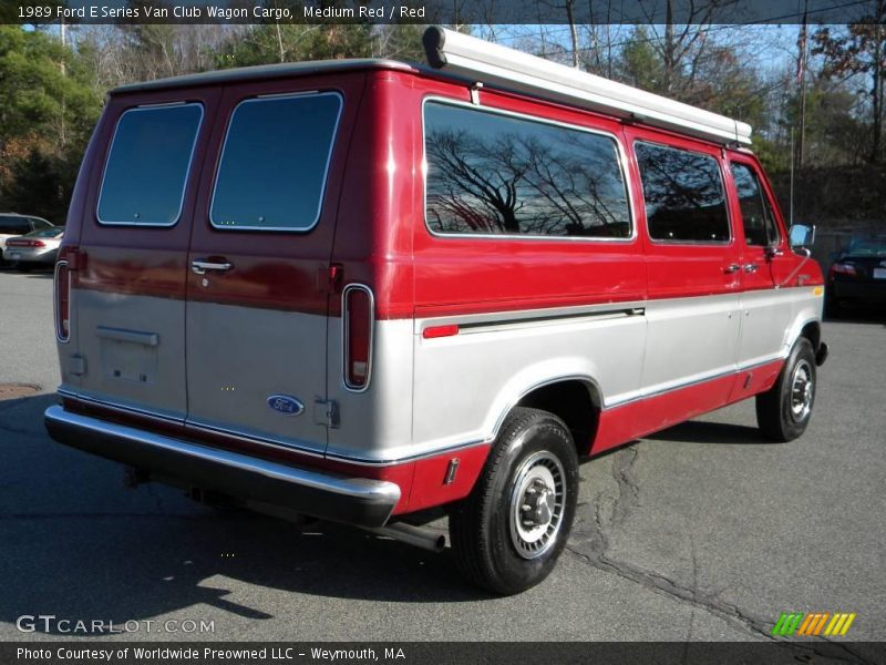 Medium Red / Red 1989 Ford E Series Van Club Wagon Cargo