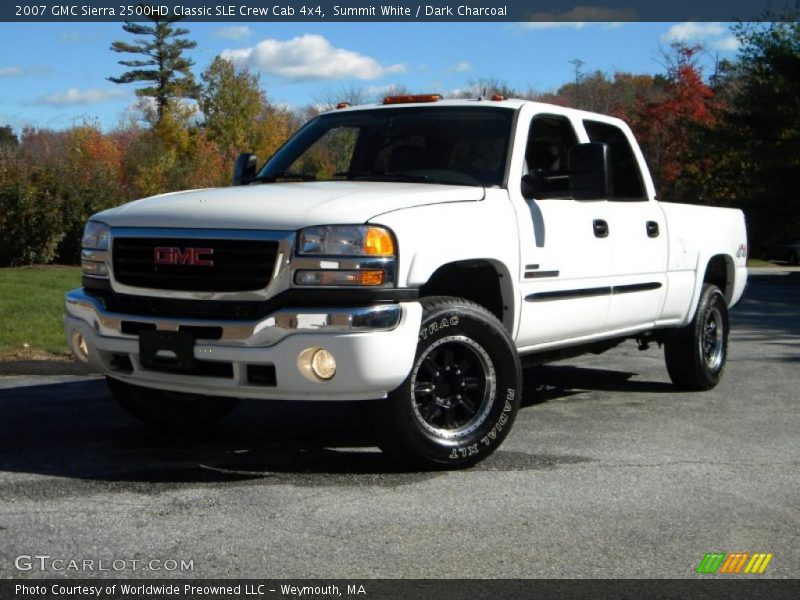Summit White / Dark Charcoal 2007 GMC Sierra 2500HD Classic SLE Crew Cab 4x4