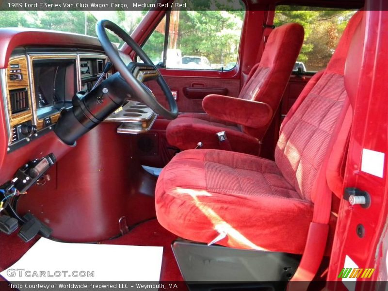  1989 E Series Van Club Wagon Cargo Red Interior