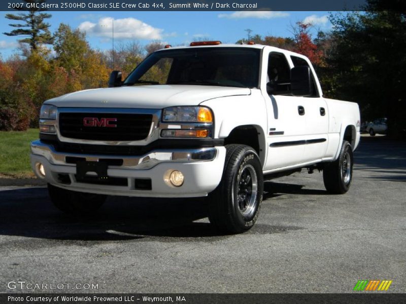 Summit White / Dark Charcoal 2007 GMC Sierra 2500HD Classic SLE Crew Cab 4x4