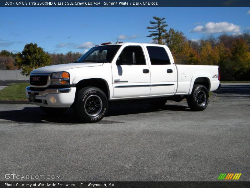 Summit White / Dark Charcoal 2007 GMC Sierra 2500HD Classic SLE Crew Cab 4x4