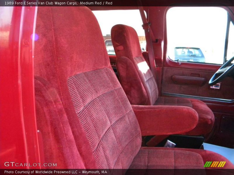 Medium Red / Red 1989 Ford E Series Van Club Wagon Cargo