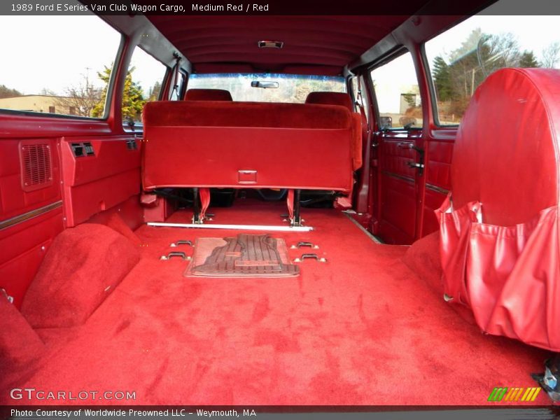 Medium Red / Red 1989 Ford E Series Van Club Wagon Cargo
