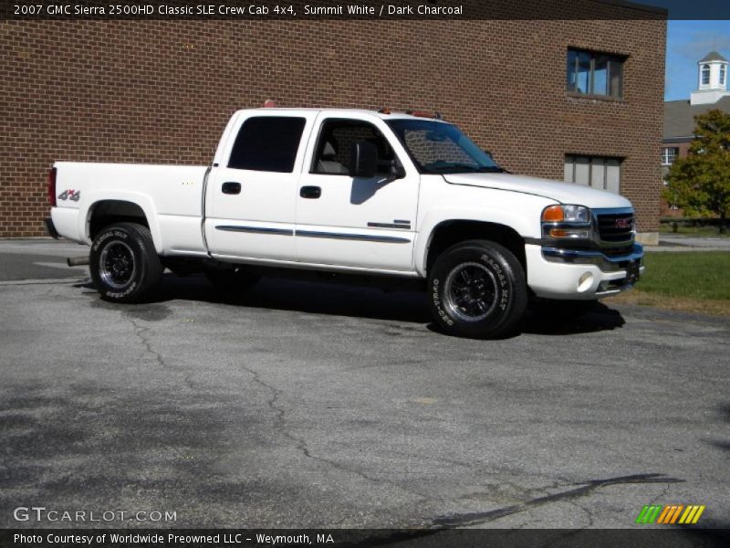 Summit White / Dark Charcoal 2007 GMC Sierra 2500HD Classic SLE Crew Cab 4x4