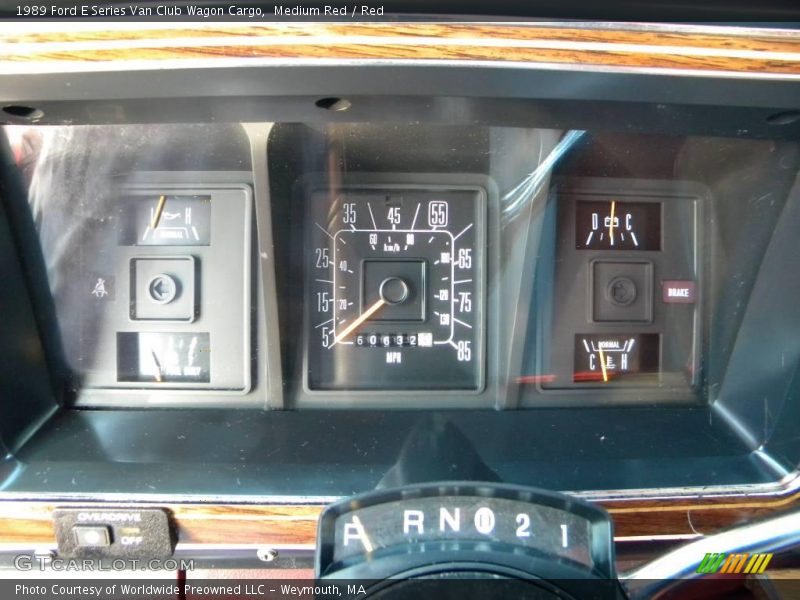 Medium Red / Red 1989 Ford E Series Van Club Wagon Cargo