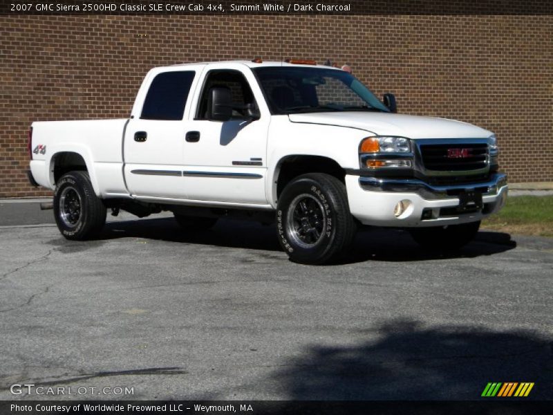 Summit White / Dark Charcoal 2007 GMC Sierra 2500HD Classic SLE Crew Cab 4x4