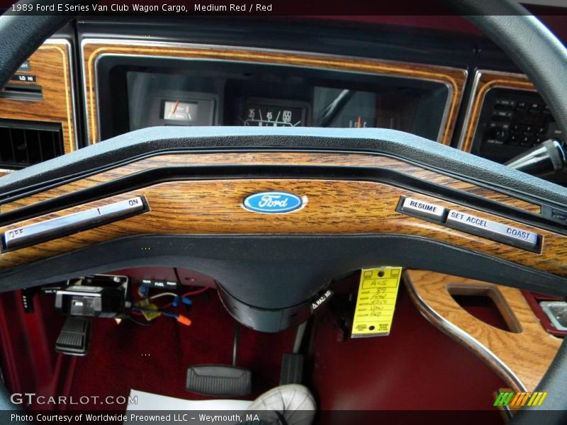Medium Red / Red 1989 Ford E Series Van Club Wagon Cargo