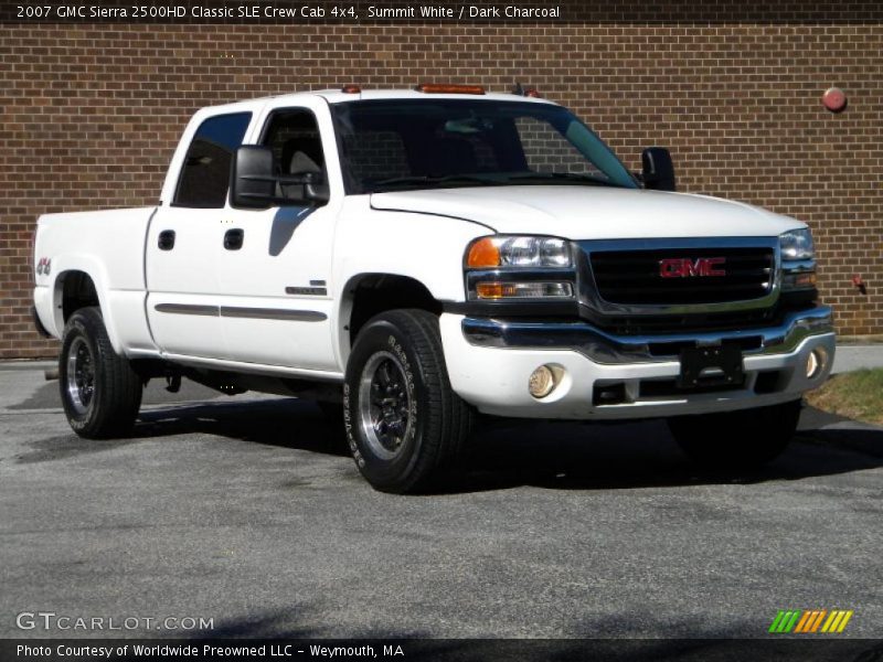 Summit White / Dark Charcoal 2007 GMC Sierra 2500HD Classic SLE Crew Cab 4x4