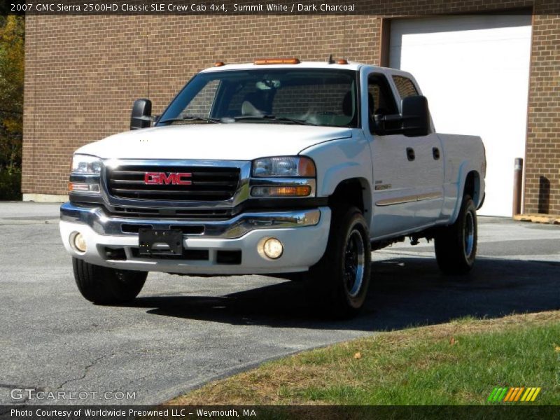 Summit White / Dark Charcoal 2007 GMC Sierra 2500HD Classic SLE Crew Cab 4x4