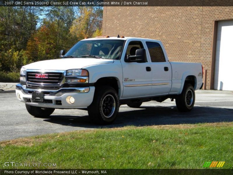 Summit White / Dark Charcoal 2007 GMC Sierra 2500HD Classic SLE Crew Cab 4x4