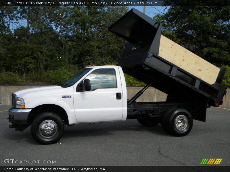  2002 F350 Super Duty XL Regular Cab 4x4 Dump Truck Oxford White