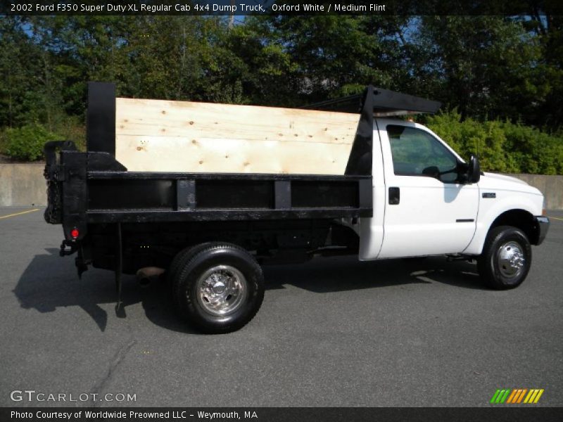Oxford White / Medium Flint 2002 Ford F350 Super Duty XL Regular Cab 4x4 Dump Truck