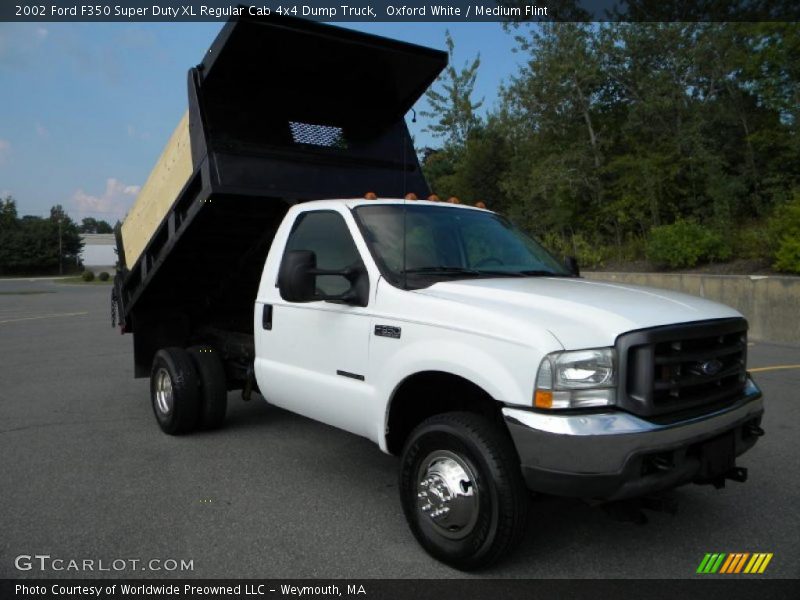  2002 F350 Super Duty XL Regular Cab 4x4 Dump Truck Oxford White
