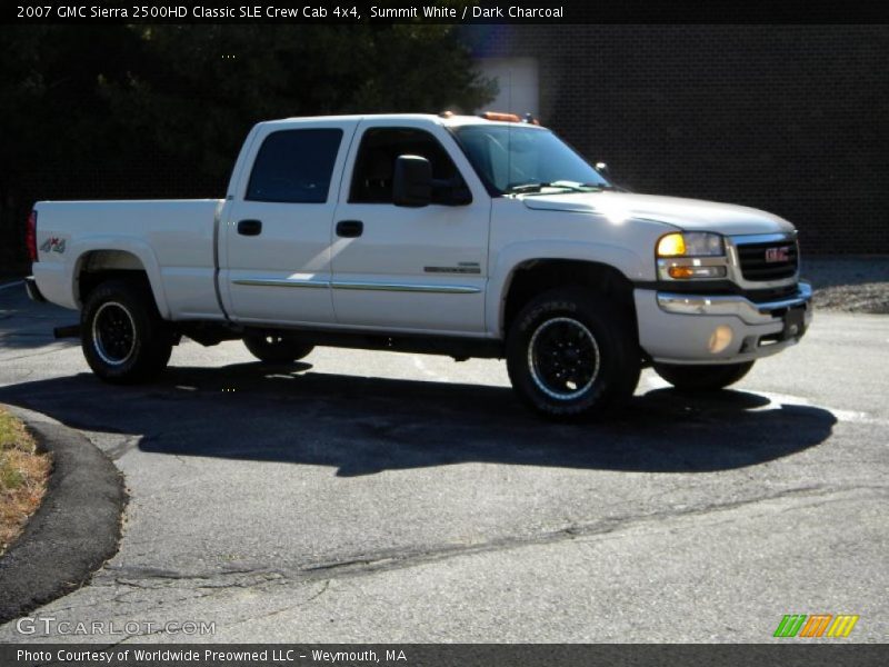 Summit White / Dark Charcoal 2007 GMC Sierra 2500HD Classic SLE Crew Cab 4x4
