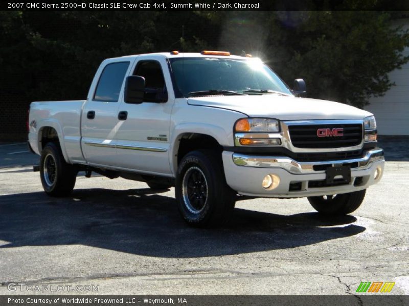 Summit White / Dark Charcoal 2007 GMC Sierra 2500HD Classic SLE Crew Cab 4x4