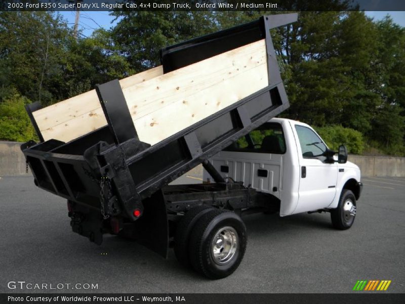 Oxford White / Medium Flint 2002 Ford F350 Super Duty XL Regular Cab 4x4 Dump Truck