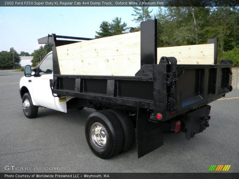 Oxford White / Medium Flint 2002 Ford F350 Super Duty XL Regular Cab 4x4 Dump Truck