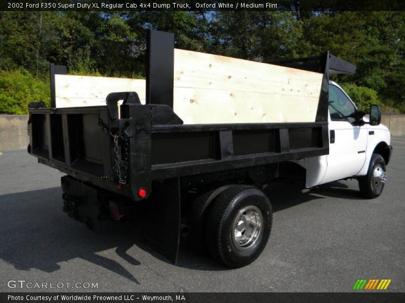 Oxford White / Medium Flint 2002 Ford F350 Super Duty XL Regular Cab 4x4 Dump Truck