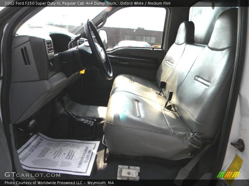 Oxford White / Medium Flint 2002 Ford F350 Super Duty XL Regular Cab 4x4 Dump Truck