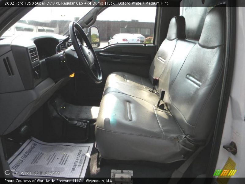 Oxford White / Medium Flint 2002 Ford F350 Super Duty XL Regular Cab 4x4 Dump Truck
