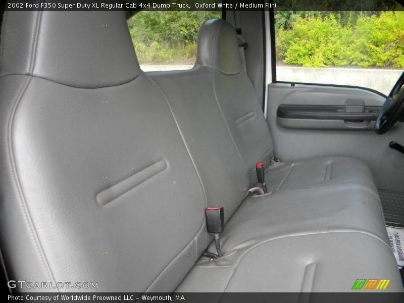 Oxford White / Medium Flint 2002 Ford F350 Super Duty XL Regular Cab 4x4 Dump Truck
