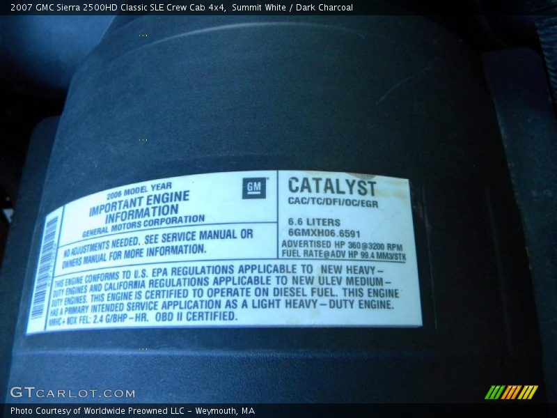 Summit White / Dark Charcoal 2007 GMC Sierra 2500HD Classic SLE Crew Cab 4x4