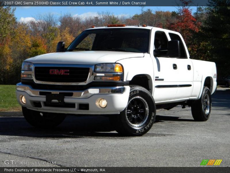 Summit White / Dark Charcoal 2007 GMC Sierra 2500HD Classic SLE Crew Cab 4x4