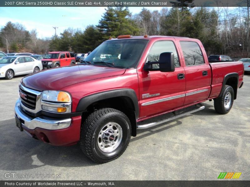 Sport Red Metallic / Dark Charcoal 2007 GMC Sierra 2500HD Classic SLE Crew Cab 4x4