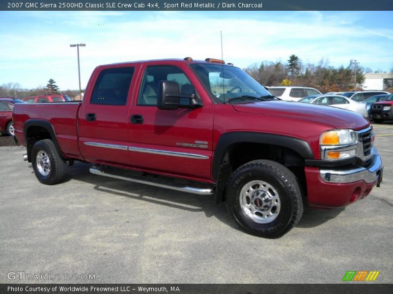 Sport Red Metallic / Dark Charcoal 2007 GMC Sierra 2500HD Classic SLE Crew Cab 4x4