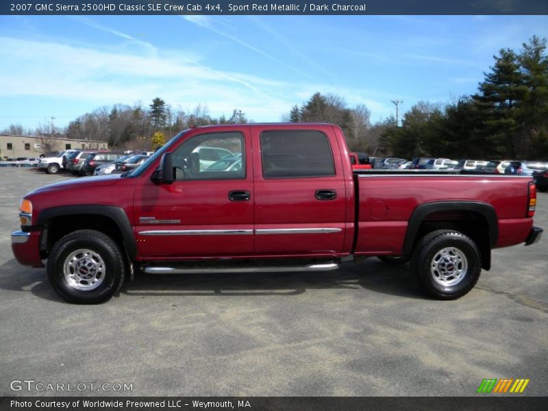 Sport Red Metallic / Dark Charcoal 2007 GMC Sierra 2500HD Classic SLE Crew Cab 4x4