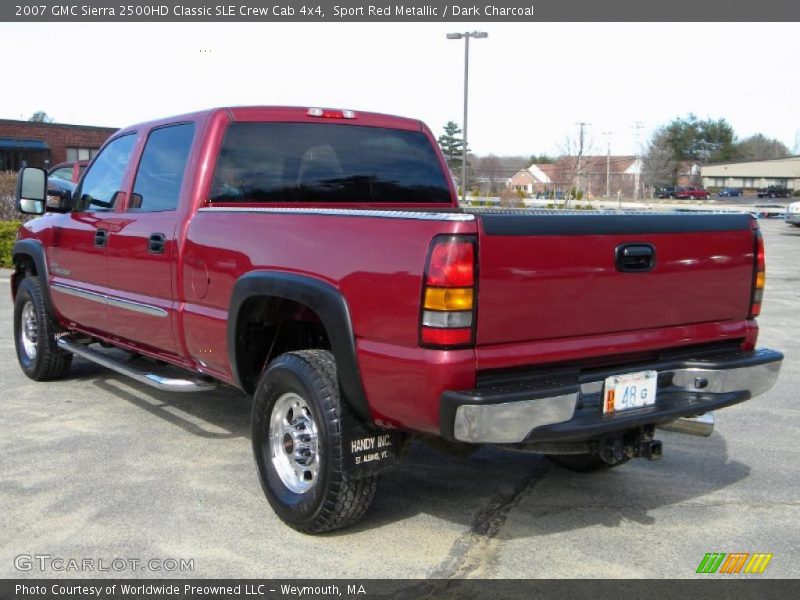 Sport Red Metallic / Dark Charcoal 2007 GMC Sierra 2500HD Classic SLE Crew Cab 4x4
