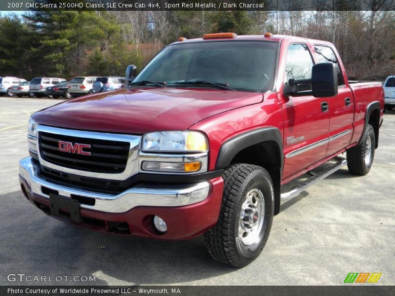 Sport Red Metallic / Dark Charcoal 2007 GMC Sierra 2500HD Classic SLE Crew Cab 4x4