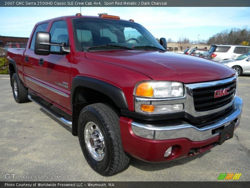 Sport Red Metallic / Dark Charcoal 2007 GMC Sierra 2500HD Classic SLE Crew Cab 4x4