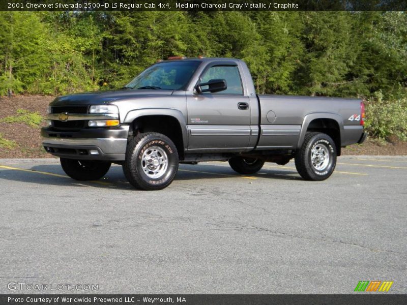 Medium Charcoal Gray Metallic / Graphite 2001 Chevrolet Silverado 2500HD LS Regular Cab 4x4