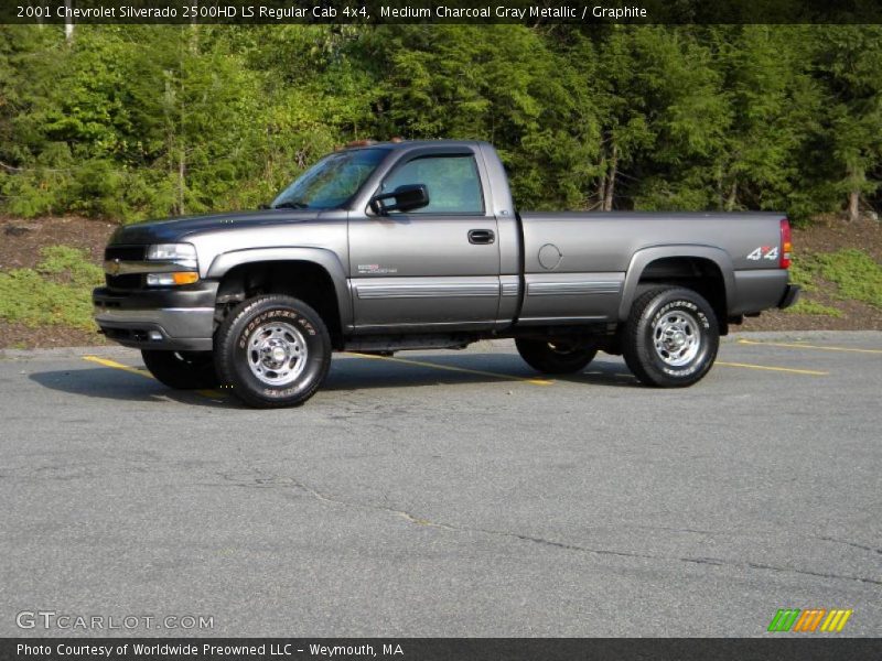 Medium Charcoal Gray Metallic / Graphite 2001 Chevrolet Silverado 2500HD LS Regular Cab 4x4