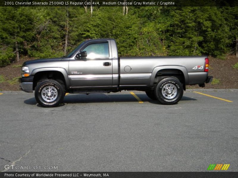 Medium Charcoal Gray Metallic / Graphite 2001 Chevrolet Silverado 2500HD LS Regular Cab 4x4