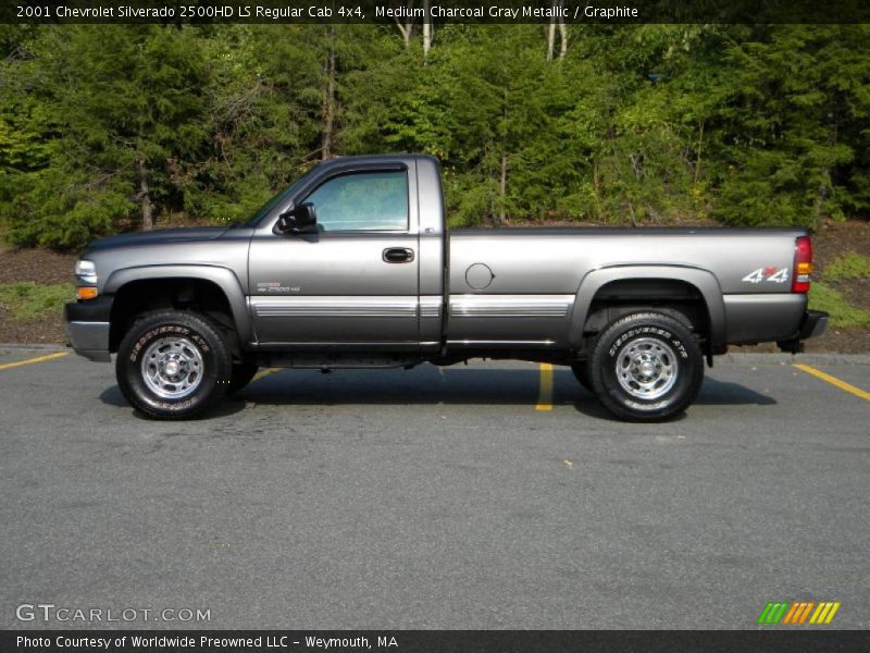Medium Charcoal Gray Metallic / Graphite 2001 Chevrolet Silverado 2500HD LS Regular Cab 4x4