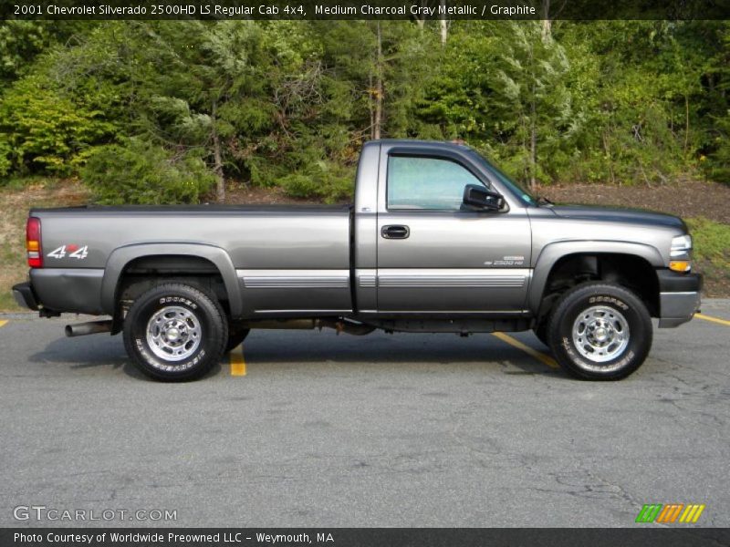 Medium Charcoal Gray Metallic / Graphite 2001 Chevrolet Silverado 2500HD LS Regular Cab 4x4