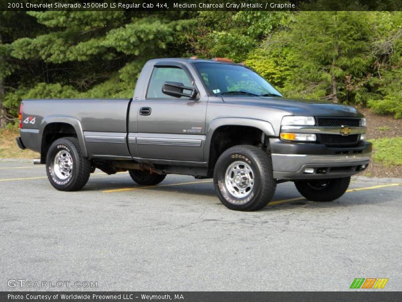 Medium Charcoal Gray Metallic / Graphite 2001 Chevrolet Silverado 2500HD LS Regular Cab 4x4