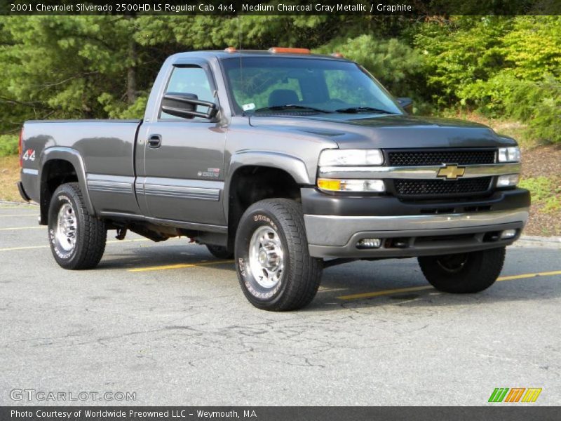 Medium Charcoal Gray Metallic / Graphite 2001 Chevrolet Silverado 2500HD LS Regular Cab 4x4