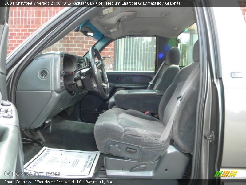 Medium Charcoal Gray Metallic / Graphite 2001 Chevrolet Silverado 2500HD LS Regular Cab 4x4