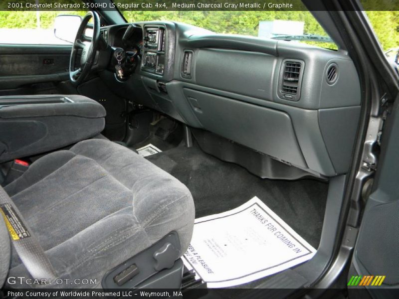 Medium Charcoal Gray Metallic / Graphite 2001 Chevrolet Silverado 2500HD LS Regular Cab 4x4