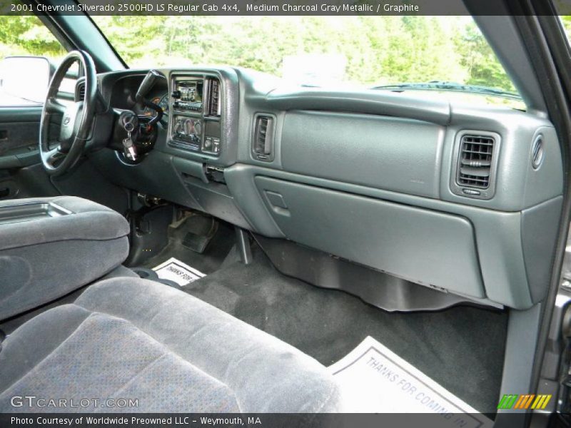 Medium Charcoal Gray Metallic / Graphite 2001 Chevrolet Silverado 2500HD LS Regular Cab 4x4