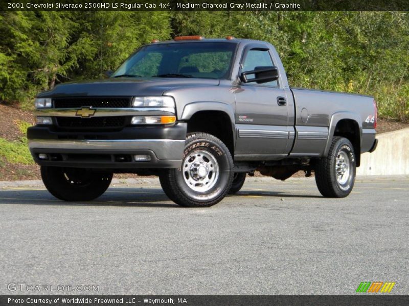 Medium Charcoal Gray Metallic / Graphite 2001 Chevrolet Silverado 2500HD LS Regular Cab 4x4