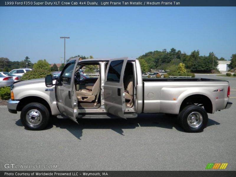 Light Prairie Tan Metallic / Medium Prairie Tan 1999 Ford F350 Super Duty XLT Crew Cab 4x4 Dually